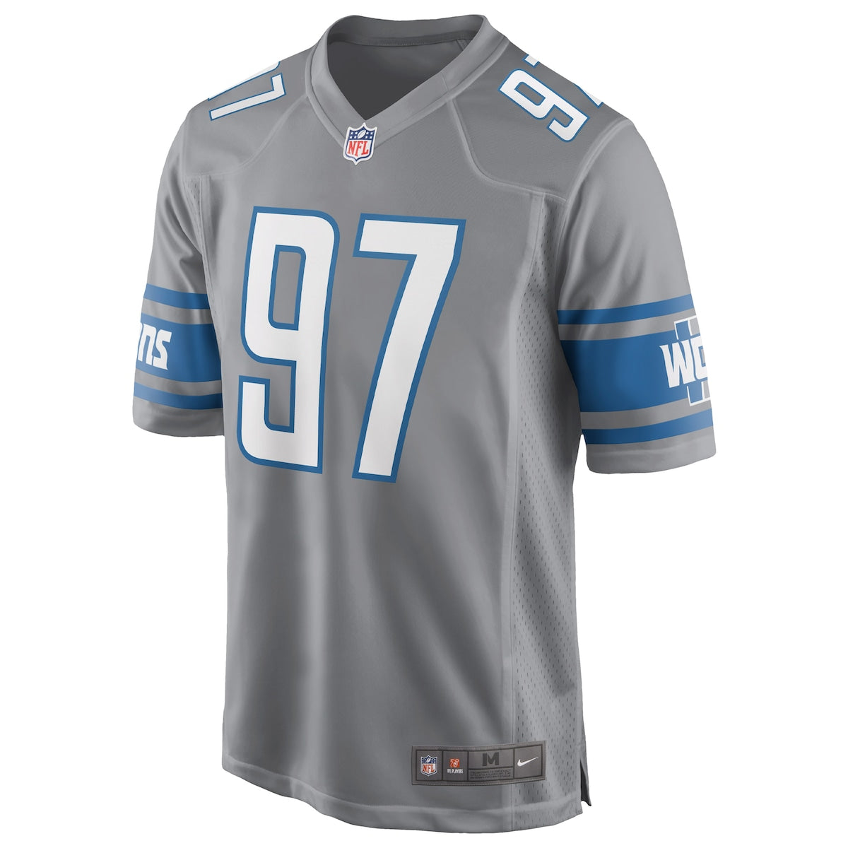 Men's Aidan Hutchinson Nike Lions Game Jersey - Silver