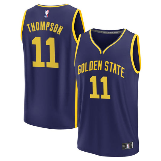 Klay Thompson Golden State Warriors Fanatics Branded 2022/23 Fast Break Replica Jersey - Statement Edition - Navy