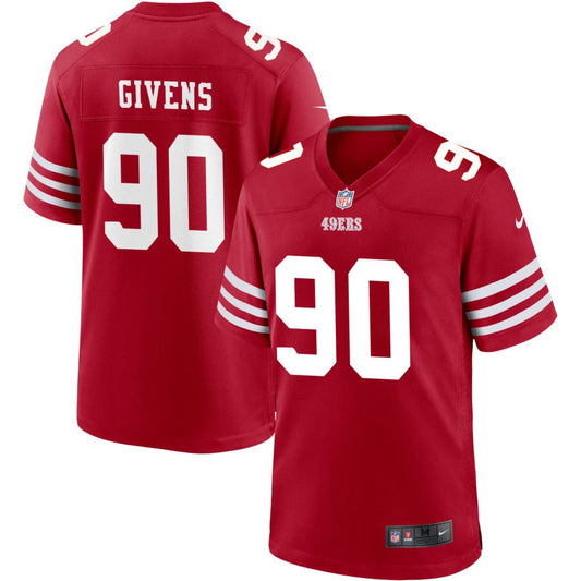 Kevin Givens San Francisco 49ers Nike Youth Game Jersey - Scarlet