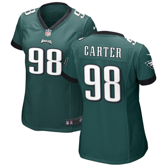 Jalen Carter Philadelphia Eagles Nike Women's Game Jersey - Midnight Green