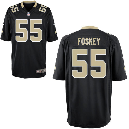 Isaiah Foskey New Orleans Saints Nike Youth Game Jersey - Black