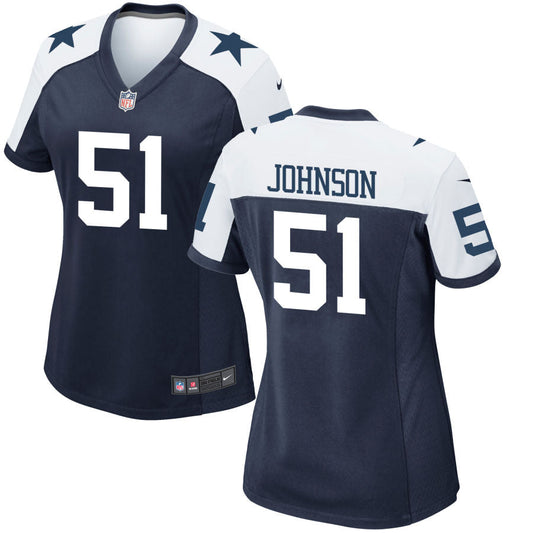 Durrell Johnson Dallas Cowboys Nike Women's Alternate Game Jersey - Navy