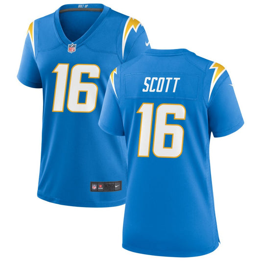 JK Scott Los Angeles Chargers Nike Women's Game Jersey - Powder Blue