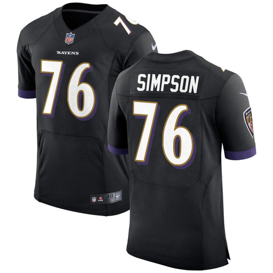 John Simpson Baltimore Ravens Nike Speed Machine Elite Jersey - Black