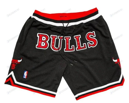 Chicago Bulls NBA Retro Shorts - Black/Red