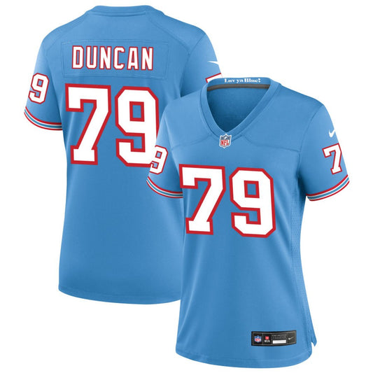 Jaelyn Duncan Tennessee Titans Nike Women's Oilers Throwback Game Jersey - Light Blue