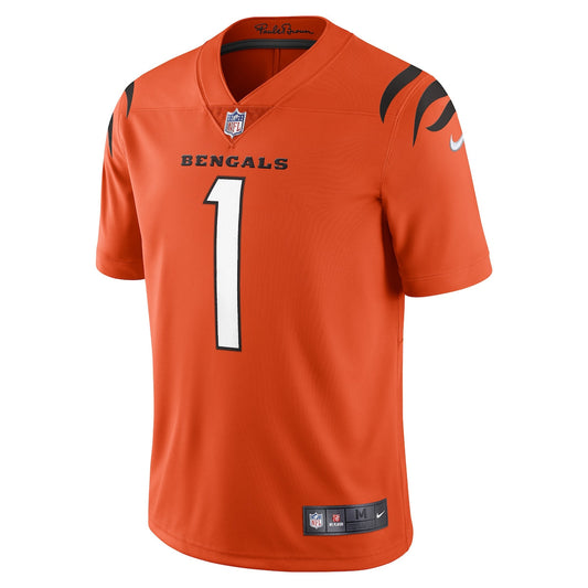 Men's Ja'Marr Chase Nike Bengals Vapor Limited Jersey - Orange