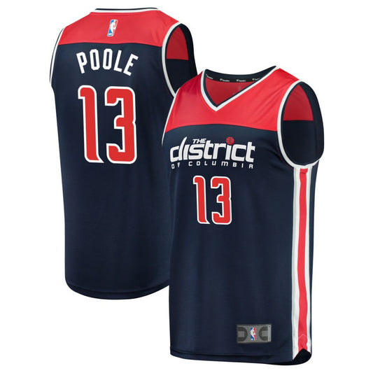 Jordan Poole Washington Wizards Fanatics Branded Youth Fast Break Replica Jersey Navy - Statement Edition