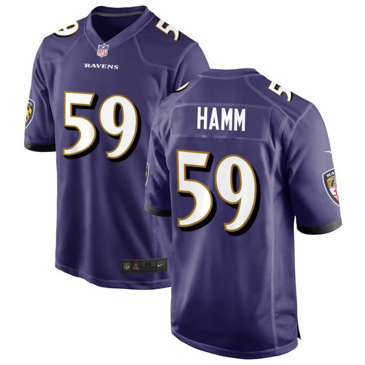 Malik Hamm Baltimore Ravens Nike Game Jersey - Purple