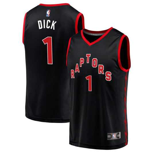 Gradey Dick Toronto Raptors Fanatics Branded Youth Fast Break Replica Jersey Black - Statement Edition