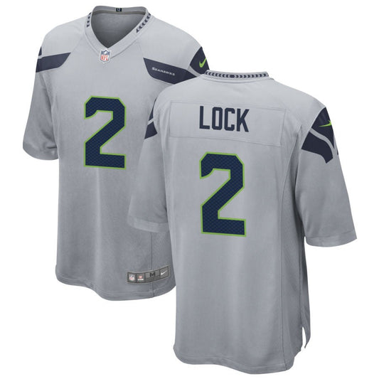 Drew Lock Seattle Seahawks Nike Alternate Game Jersey - Gray