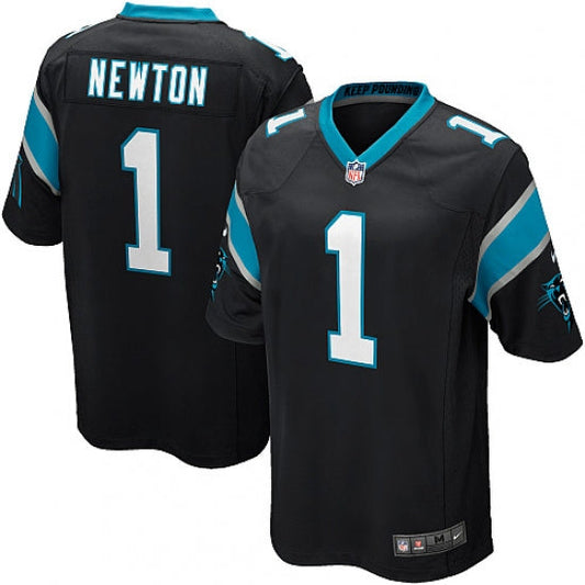 Men's Carolina Panthers Cam Newton Game Jersey Black