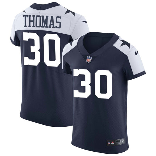 Juanyeh Thomas Dallas Cowboys Nike Alternate Vapor Elite Jersey - Navy
