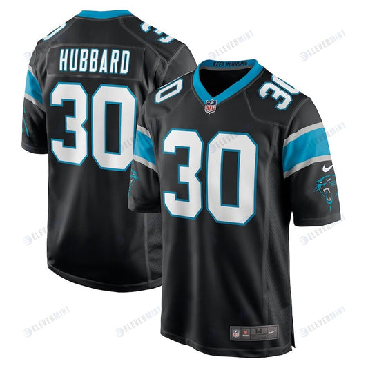 Chuba Hubbard 30 Carolina Panthers Men's Game Jersey - Black