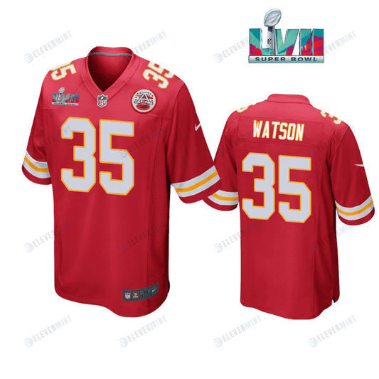 Jaylen Watson 35 Kansas City Chiefs Super Bowl LVII Red Men Game Jersey
