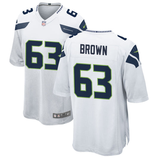 Evan Brown Seattle Seahawks Nike Game Jersey - White