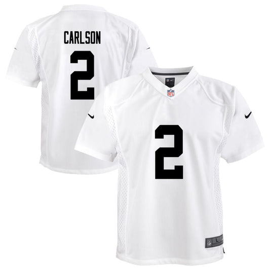 Daniel Carlson Las Vegas Raiders Nike Youth Team Game Jersey - White