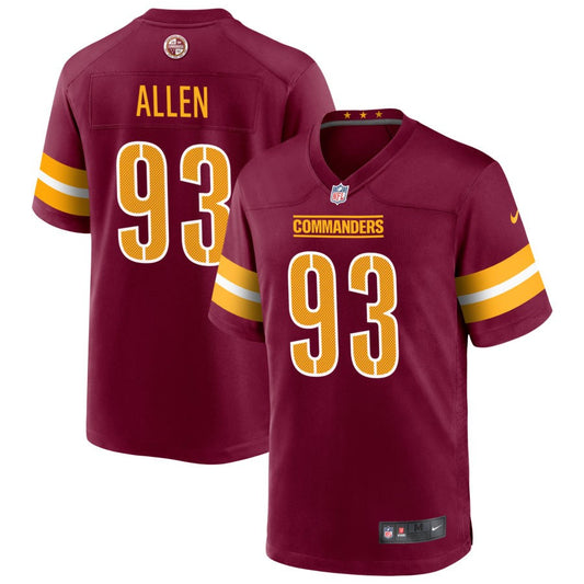 Jonathan Allen Washington Commanders Nike Game Player Jersey - Burgundy