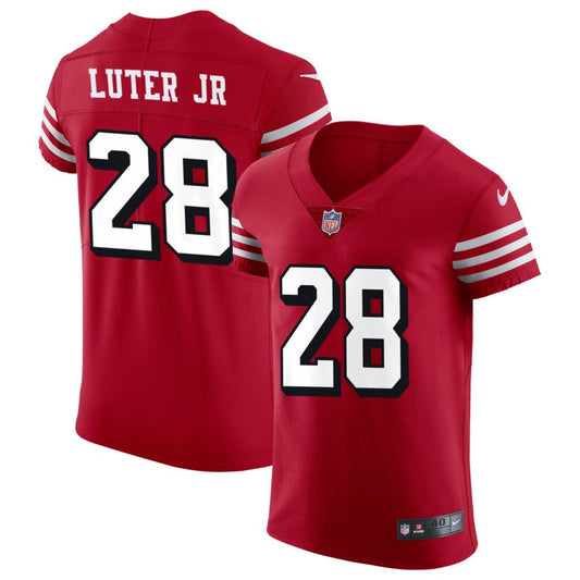 Darrell Luter Jr San Francisco 49ers Nike Alternate Vapor Elite Jersey - Scarlet