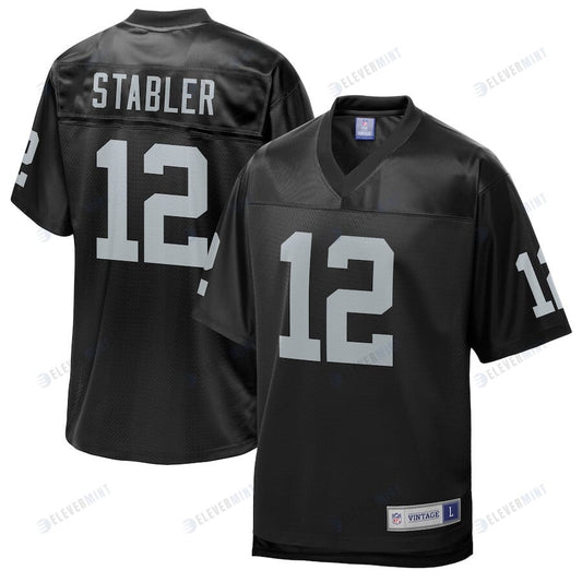 Ken Stabler 12 Las Vegas Raiders Pro Line Retired Jersey - Black
