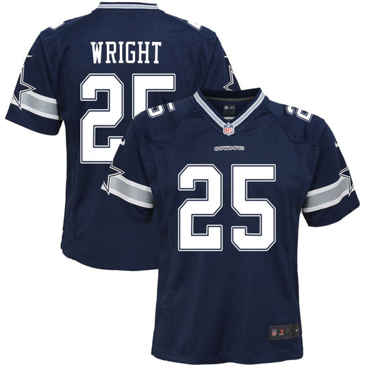 Nahshon Wright Dallas Cowboys Nike Youth Game Jersey - Navy