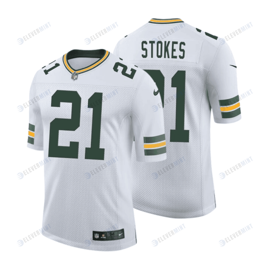Eric Stokes 21 Green Bay Packers Men Away Limited Jersey - White