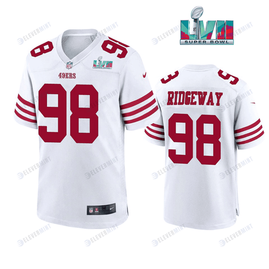 Hassan Ridgeway 98 San Francisco 49Ers Super Bowl LVII White Men Game Jersey