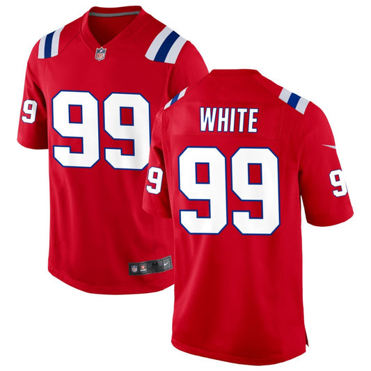 Keion White New England Patriots Nike Alternate Jersey - Red
