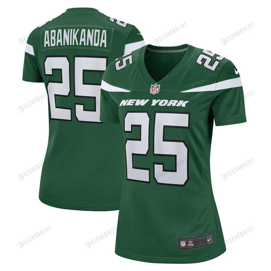 Israel Abanikanda 25 New York Jets Women Game Jersey - Gotham Green