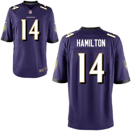 Kyle Hamilton Baltimore Ravens Nike Youth Game Jersey - Purple