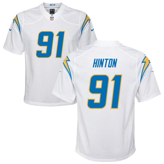 Christopher Hinton Los Angeles Chargers Nike Youth Game Jersey - White