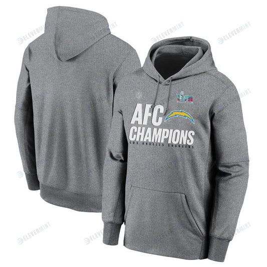 Los Angeles Chargers AFC Conference Champions Light Grey Pullover Hoodie
