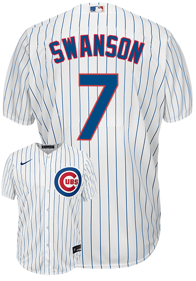 Dansby Swanson Jersey - Chicago Cubs Replica Adult Home Jersey