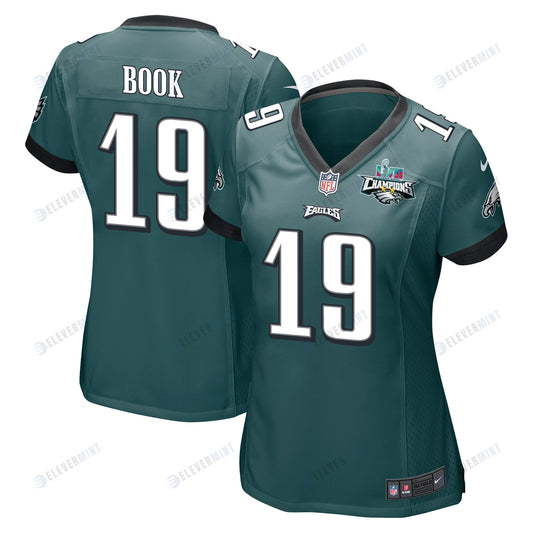 Ian Book 19 Philadelphia Eagles Super Bowl LVII Champions 2 Stars Women Game Jersey - Midnight Green
