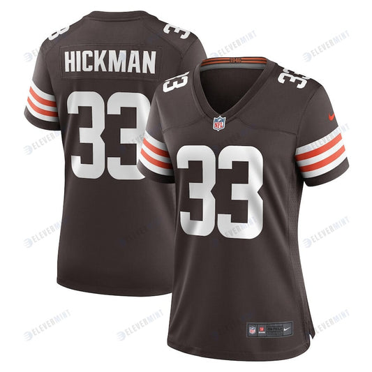 Ronnie Hickman 33 Cleveland Browns Women Team Game Jersey - Brown