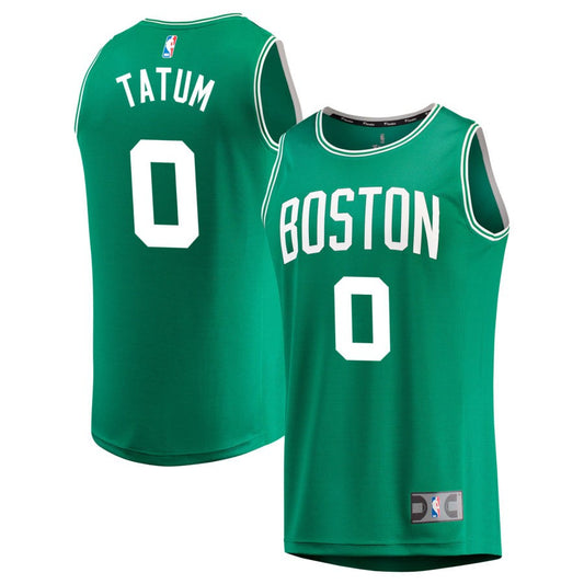 Jayson Tatum   Fanatics Branded Youth Fast Break Jersey - Green - Icon Edition