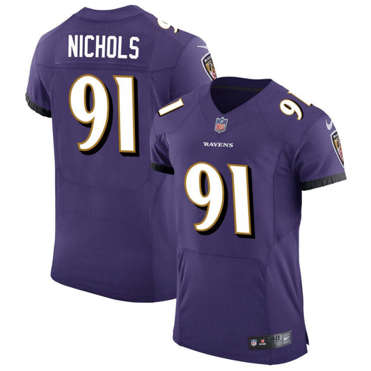 Rayshad Nichols Baltimore Ravens Nike Speed Machine Elite Jersey - Purple