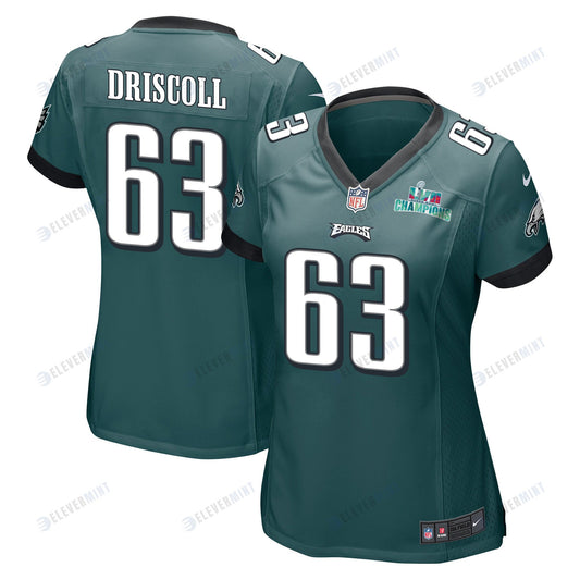 Jack Driscoll 63 Philadelphia Eagles Super Bowl LVII Champions Women Game Jersey - Midnight Green