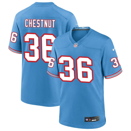 Julius Chestnut Tennessee Titans Nike Oilers Throwback Game Jersey - Light Blue