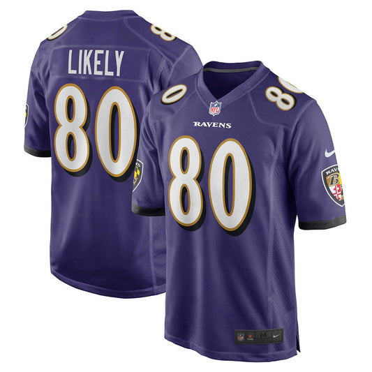 Men's Baltimore Ravens Isaiah Likely Player Game Jersey Purple