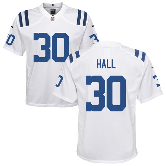 Darren Hall Nike Indianapolis Colts Youth Game Jersey - White