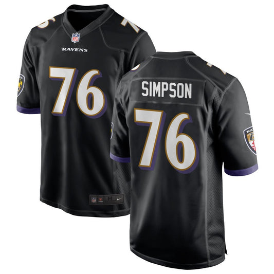 John Simpson Baltimore Ravens Nike Alternate Game Jersey - Black