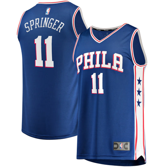 Jaden Springer Philadelphia 76ers Fanatics Branded 2021/22 Fast Break Replica Jersey - Icon Edition - Royal