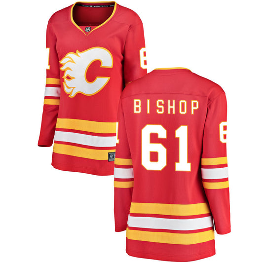 Clark Bishop Calgary Flames Fanatics Branded Women's Home Breakaway Jersey - Red