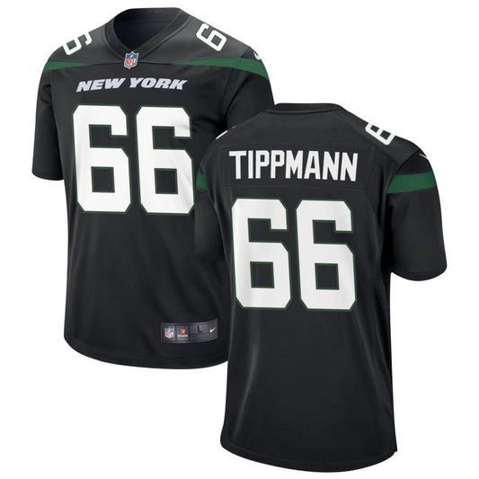 Joe Tippmann New York Jets Nike Alternate Game Jersey - Stealth Black