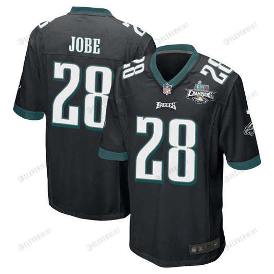 Josh Jobe 28 Philadelphia Eagles Super Bowl LVII Champions 2 Stars Men Game Jersey - Black