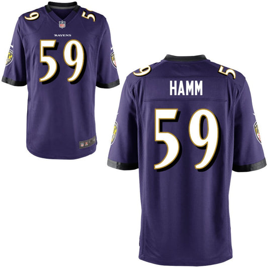Malik Hamm Baltimore Ravens Nike Youth Game Jersey - Purple