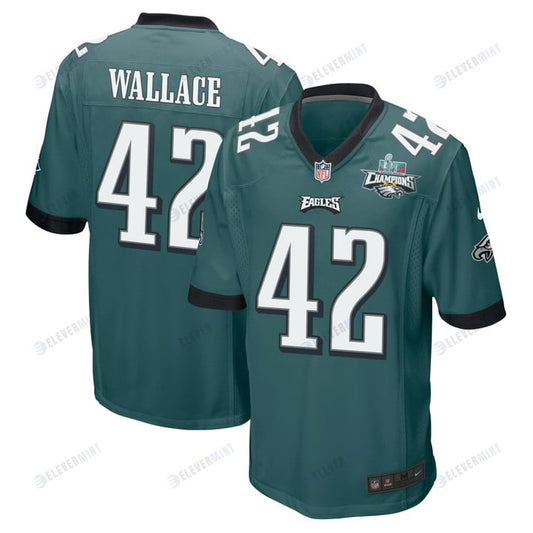 K'Von Wallace 42 Philadelphia Eagles Super Bowl LVII Champions 2 Stars Men Game Jersey - Midnight Green