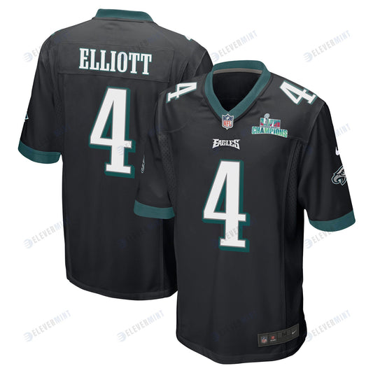 Jake Elliott 4 Philadelphia Eagles Super Bowl LVII Champions Men Game Jersey - Black