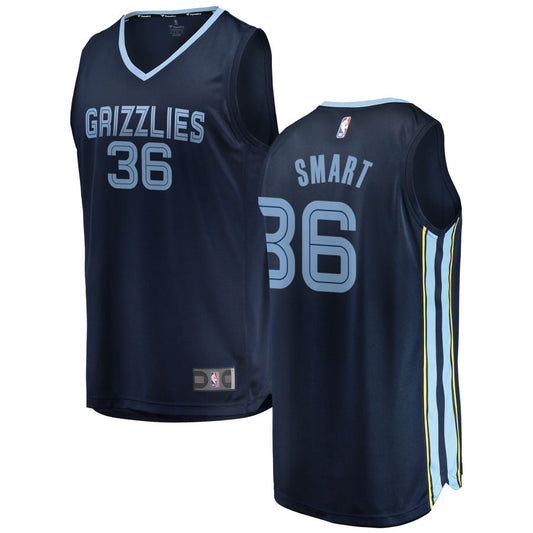 Marcus Smart Memphis Grizzlies Fanatics Branded 2018/19 Fast Break Replica Jersey Navy - Icon Edition